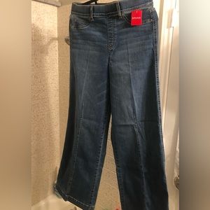 SPANX Seamed Front, Wide Leg Jeans SZ L(reg) NWT